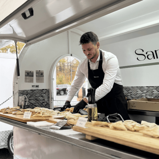 buffet préparé sur place évènementiel